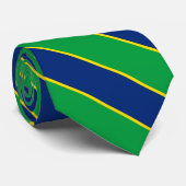 Cravate Drapeau Brésil élégant (Roulé)