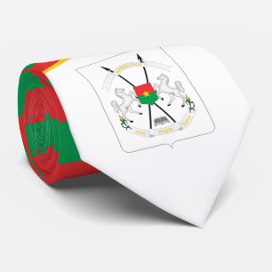 Cravate Drapeau burkinabé & Armoiries, Burkina Faso