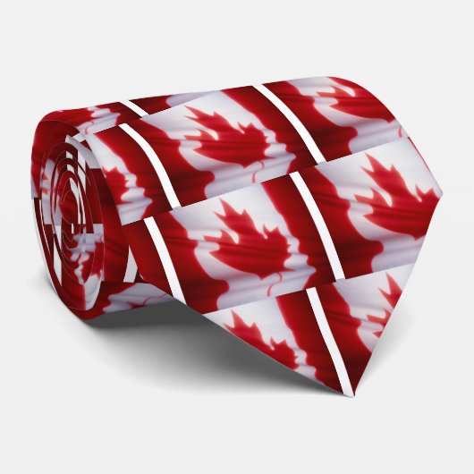 Cravate Drapeau canadien (Roulé)