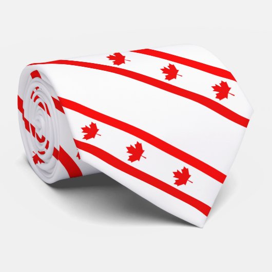 Cravate Drapeau canadien (Roulé)