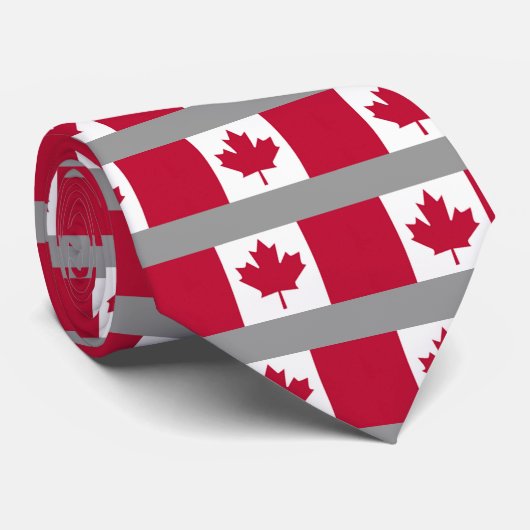 Cravate Drapeau canadien (Roulé)