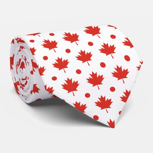 Cravate Drapeau canadien (Roulé)
