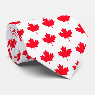 Cravate Drapeau canadien. CANADA. Patriotique. 