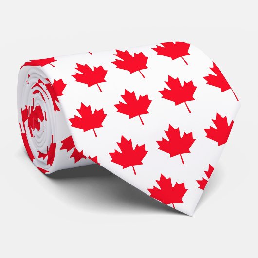 Cravate Drapeau canadien. CANADA. Patriotique. 