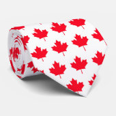 Cravate Drapeau canadien. CANADA. Patriotique. (Roulé)
