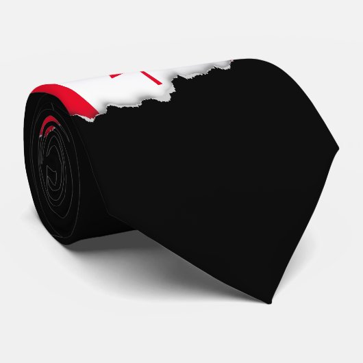 Cravate Drapeau canadien classique (Roulé)