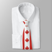 Cravate Drapeau canadien de feuille d'érable (Attaché)