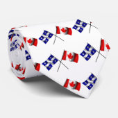 Cravate Drapeau canadien français du Québec (Roulé)