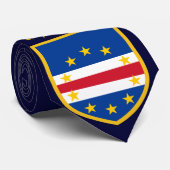 Cravate Drapeau Cap-Vert personnalisé (Roulé)