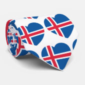 Cravate Drapeau cardiaque islandais (Roulé)