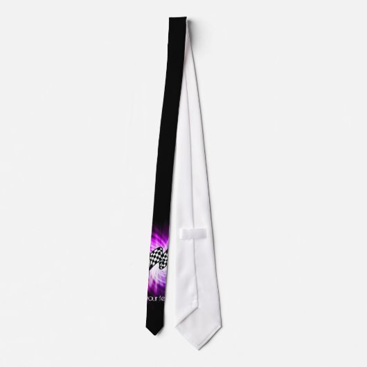 Cravate Drapeau Checkered ; pourpre (Dos)