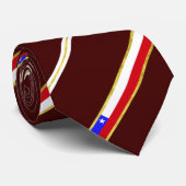 Cravate Drapeau chilien à rayures (Roulé)