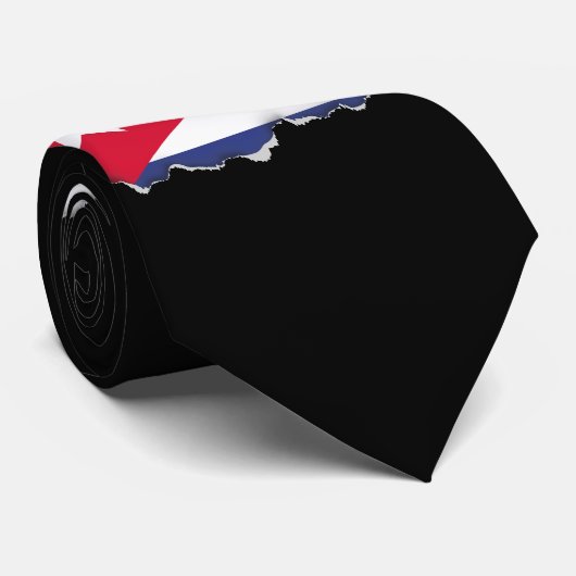 Cravate Drapeau classique de Cuba (Roulé)