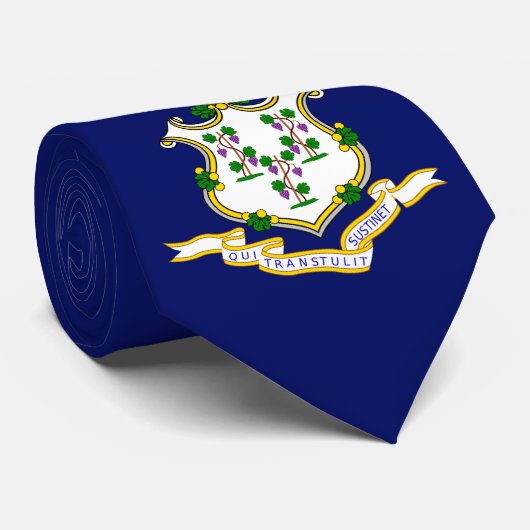 Cravate Drapeau Connecticut (Roulé)