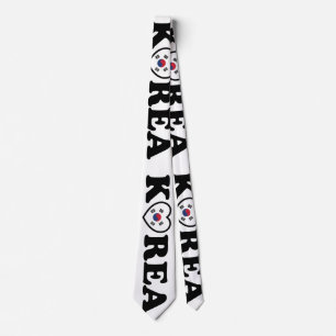 Cravate Drapeau coréen Love Heart