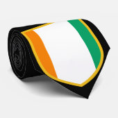 Cravate Drapeau Côte d'Ivoire Nom Personnalisé (Roulé)