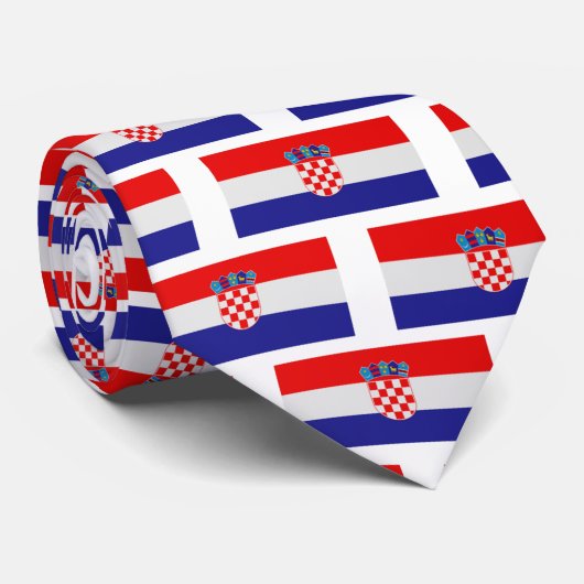 Cravate Drapeau croate (Roulé)