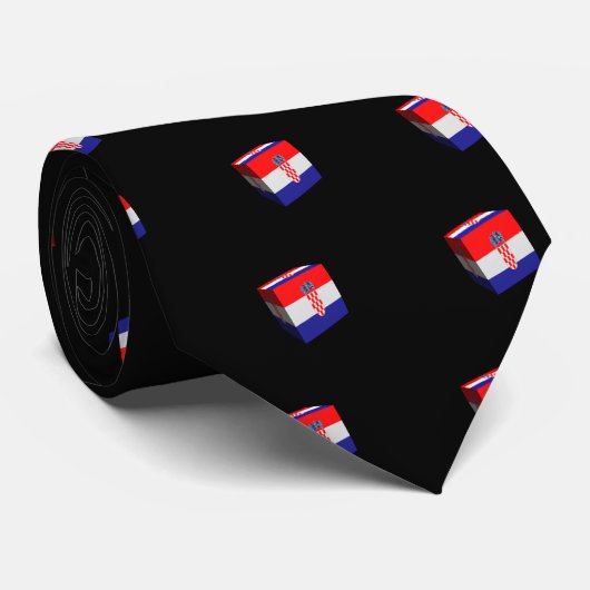 Cravate Drapeau croate (Roulé)