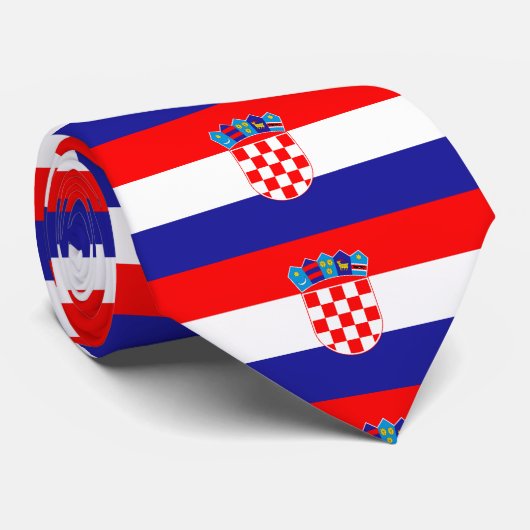 Cravate Drapeau Croatie (Roulé)