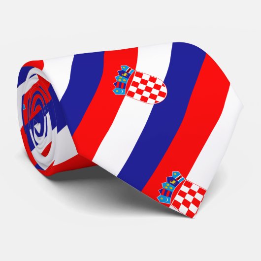 Cravate Drapeau Croatie (Roulé)