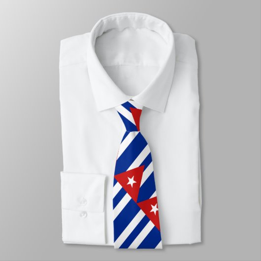 Cravate Drapeau Cuba (Attaché)