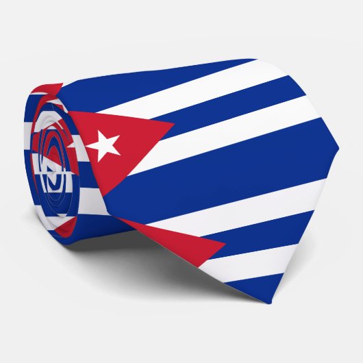 Cravate Drapeau Cuba (Roulé)