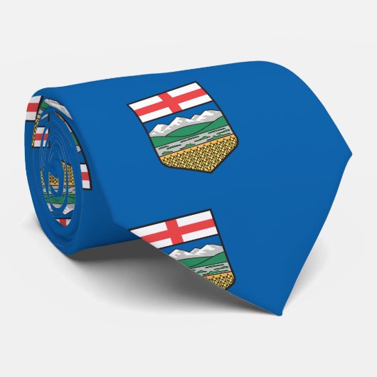 Cravate Drapeau d'Alberta (version alternative) (Roulé)