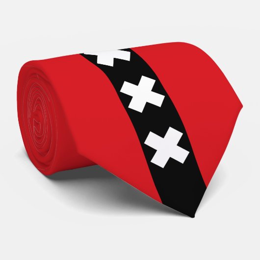 Cravate Drapeau d'Amsterdam, Pays-Bas (Roulé)