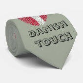 Cravate Drapeau danois d'empreinte digitale de contact (Roulé)