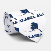 Cravate Drapeau dans la carte de l'Alaska (Roulé)