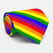 Cravate Drapeau d'arc-en-ciel (Roulé)