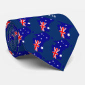 Cravate DRAPEAU D'AUSTRALIE Bleue (Roulé)
