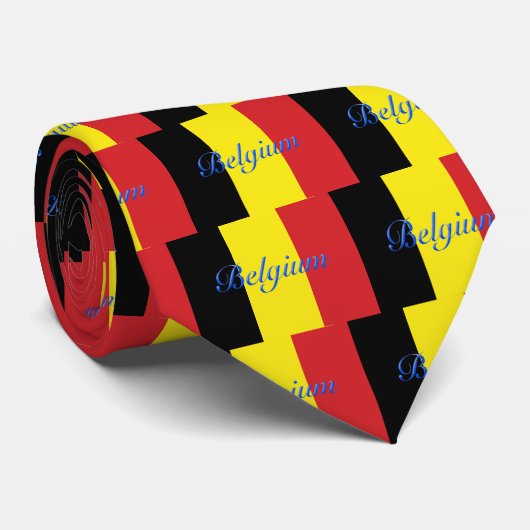 Cravate Drapeau de Belgique (Roulé)