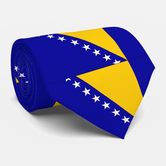 Cravate Drapeau de Bosnie-Herzégovine (Roulé)