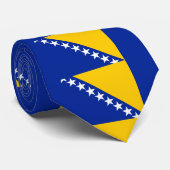 Cravate Drapeau de Bosnie-Herzégovine patriotique (Roulé)