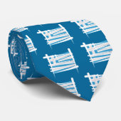 Cravate Drapeau de brosse de la Grèce (Roulé)