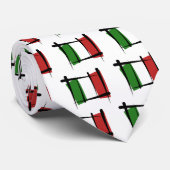 Cravate Drapeau de brosse de l'Italie (Roulé)