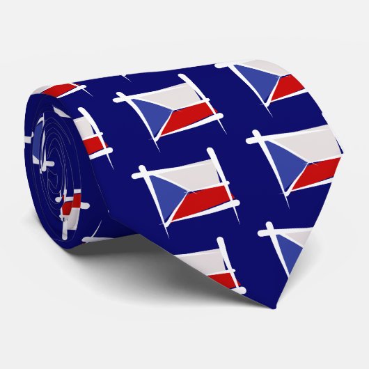 Cravate Drapeau de brosse de République Tchèque (Roulé)