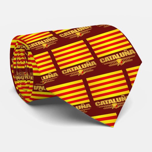 Cravate Drapeau de Catalogne (Roulé)