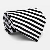 Cravate drapeau de Cornouailles rayures noir blanc motif d (Roulé)