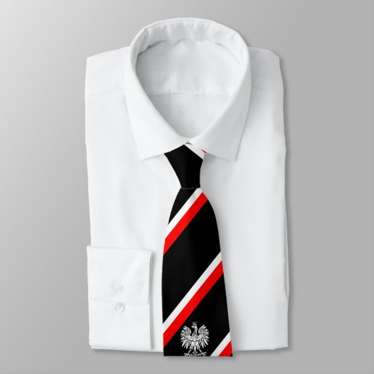Cravate Drapeau de couleurs polonais (Attaché)