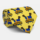 Cravate Drapeau de crosse suédoise Svenska (Roulé)