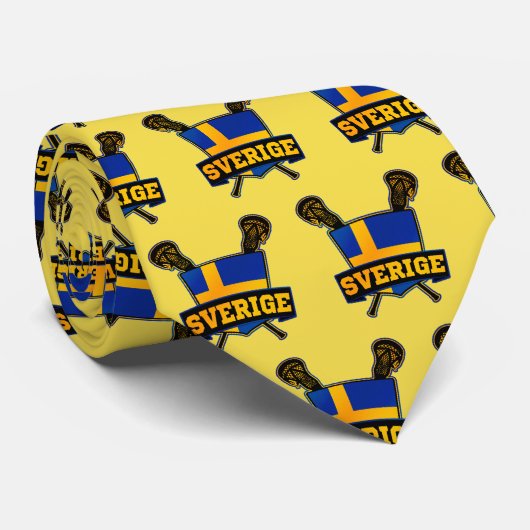 Cravate Drapeau de crosse suédoise Svenska (Roulé)
