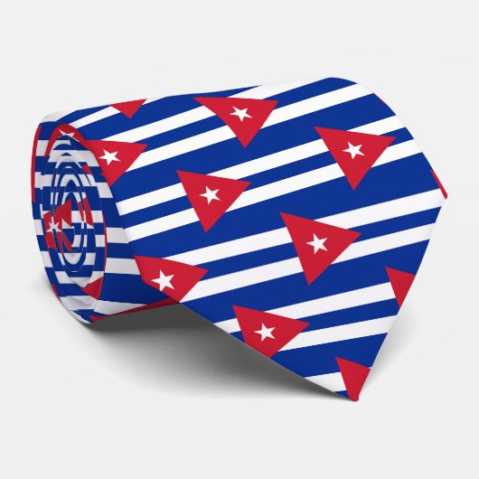 Cravate Drapeau de Cuba (Roulé)