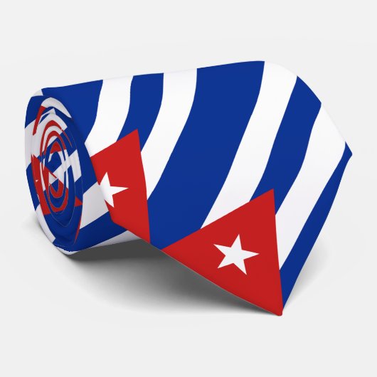 Cravate Drapeau de Cuba (Roulé)