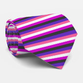 CRAVATE DRAPEAU DE FIERTÉ DE GENDERFLUID (Roulé)