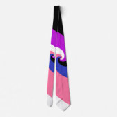 Cravate Drapeau de fierté Genderfluid abstrait en spirale  (Dos)