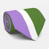 Cravate Drapeau de fierté genderqueer de SlipperyJoe lavan (Roulé)