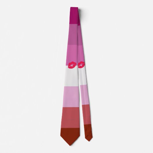 Cravate Drapeau de fierté lesbienne au rouge à lèvres Slip (Devant)
