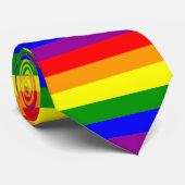 Cravate Drapeau de fierté LGBTQIA+ Couleurs arc-en-ciel (Roulé)